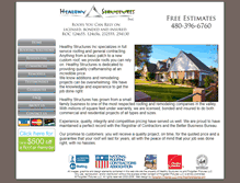 Tablet Screenshot of healthystructuresinc.com